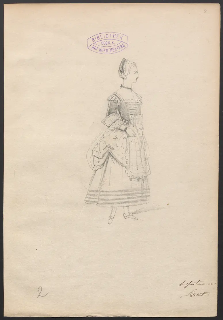 Liselotte, Titel der Serie: Figurinen des k.k. Hof-Burgtheaters