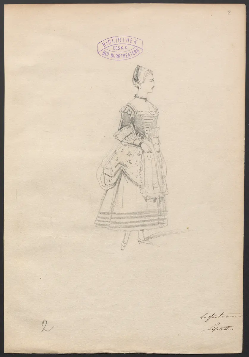 Liselotte, Titel der Serie: Figurinen des k.k. Hof-Burgtheaters