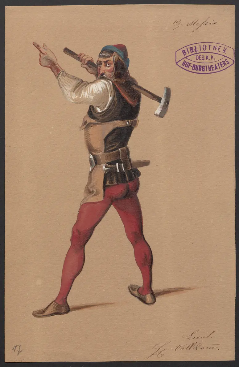 Quentin Messis, Titel der Serie: Figurinen des k.k. Hof-Burgtheaters