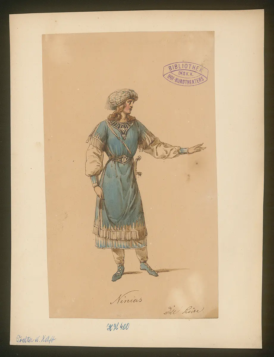 Die Tochter der Luft, Originaltitel: La hija del aire, Titel der Serie: Figurinen des k.k. Hof-Burgtheaters