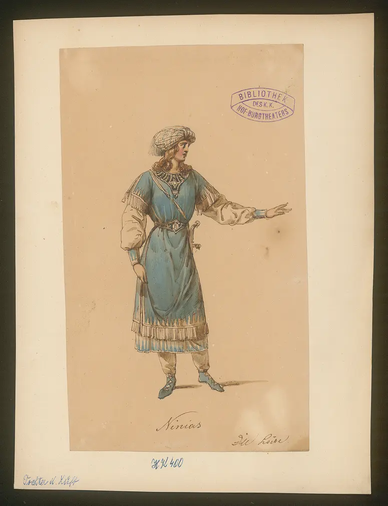 Die Tochter der Luft, Originaltitel: La hija del aire, Titel der Serie: Figurinen des k.k. Hof-Burgtheaters