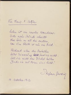 Gästebuch. Atelier Franz-Xaver Setzer, Wien