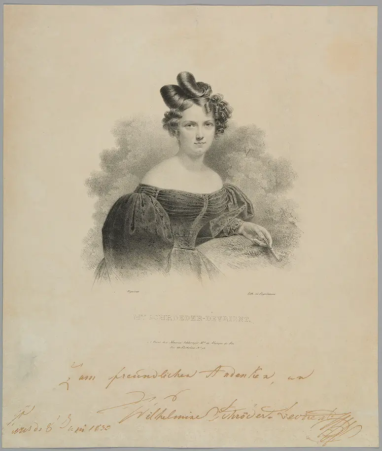 Wilhelmine Schröder-Devrient, Titel in Vorlageform: Mme. Schroeder-Devrient