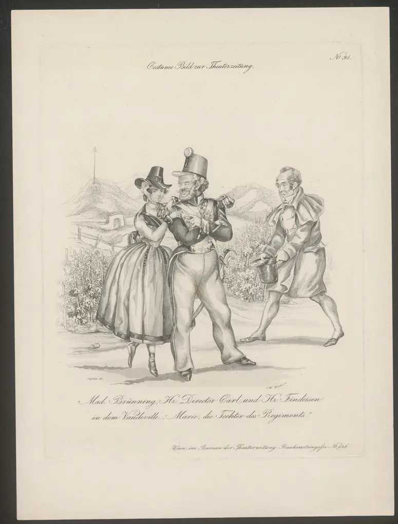 Marie, die Tochter des Regiments, Alternativtitel: Die Regimentstochter, Titel der Serie: Costume-Bild, Name der Zeitschrift: Wiener Theaterzeitung