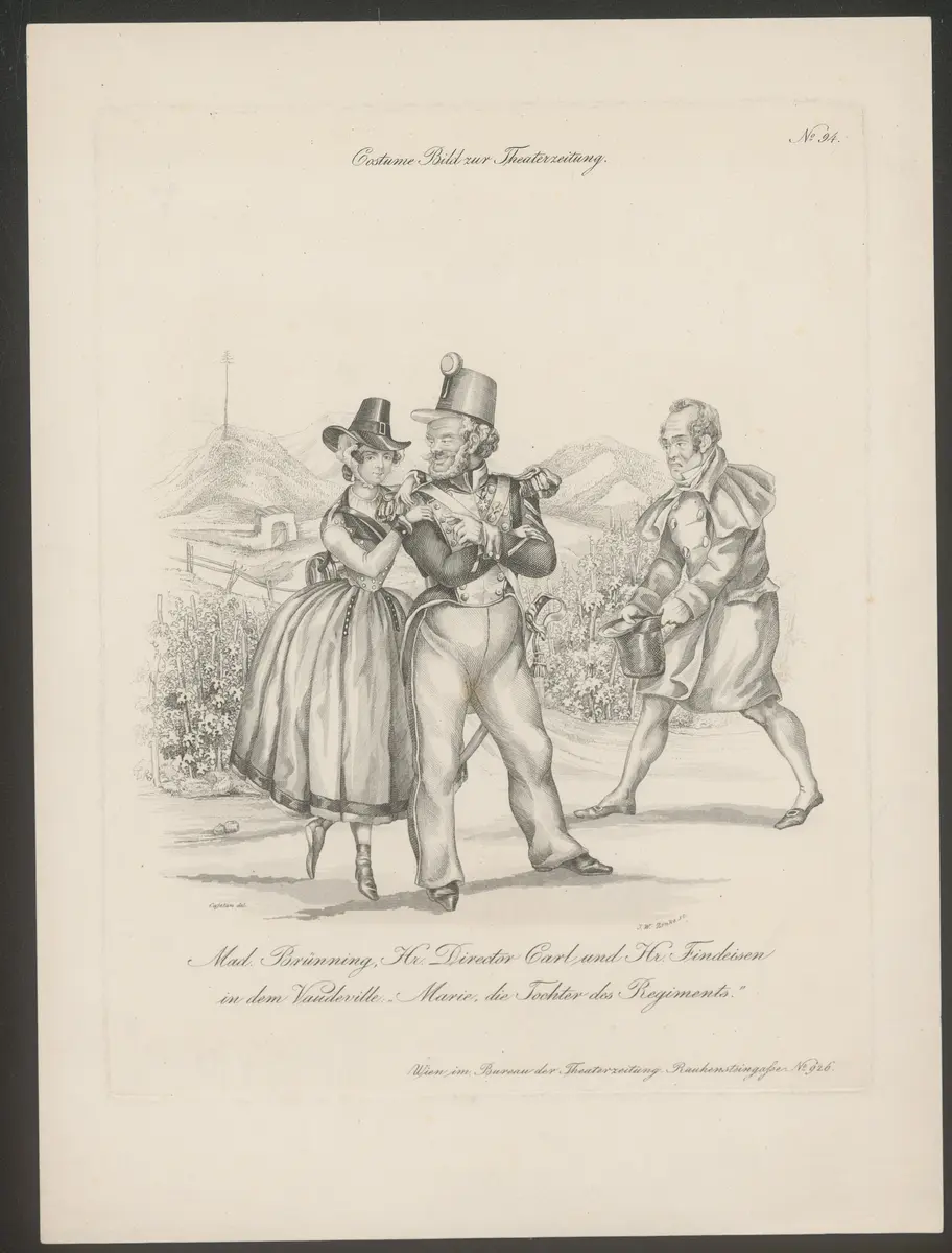 Marie, die Tochter des Regiments, Alternativtitel: Die Regimentstochter, Titel der Serie: Costume-Bild, Name der Zeitschrift: Wiener Theaterzeitung
