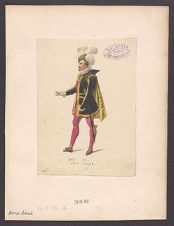 Donna Diana, oder Stolz und Liebe, Suchtitel: Donna Diana, Originaltitel: El desdén con el desdén, Titel der Serie: Figurinen des k.k. Hof-Burgtheaters