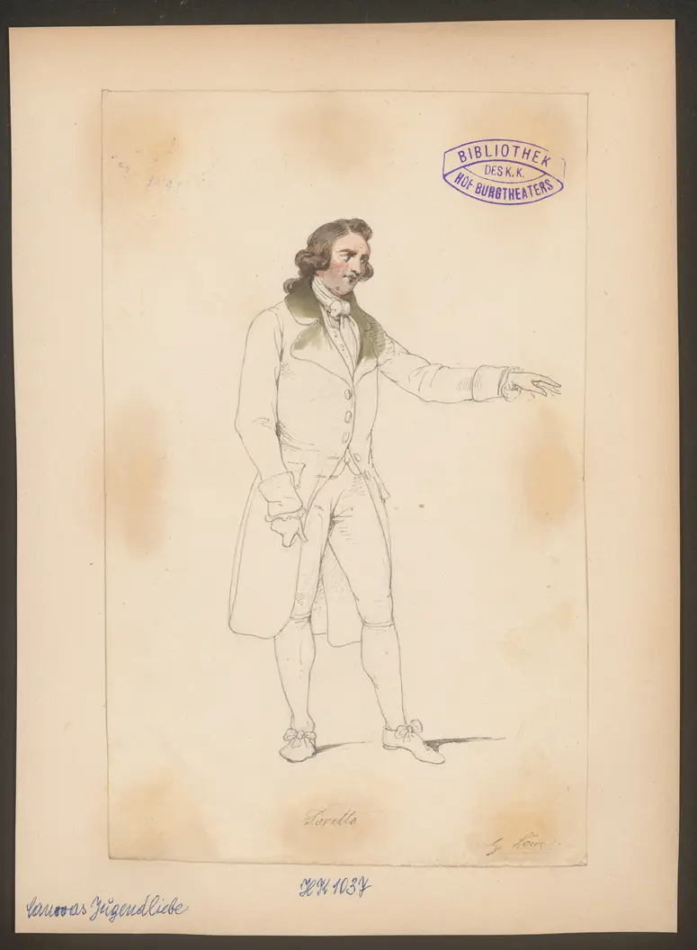 Canovas Jugendliebe, Titel der Serie: Figurinen des k.k. Hof-Burgtheaters