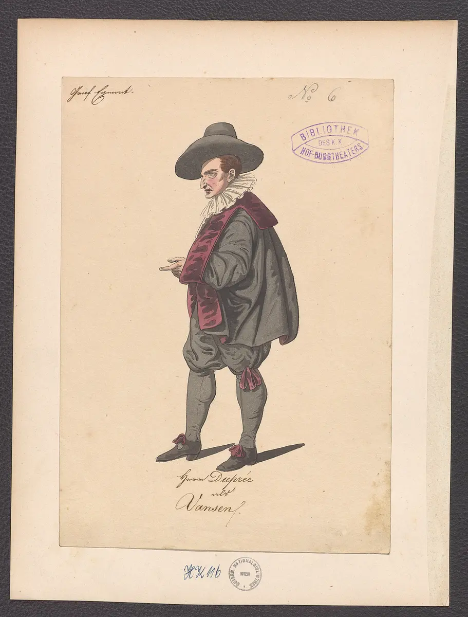 Egmont, Titel der Serie: Figurinen des k.k. Hof-Burgtheaters