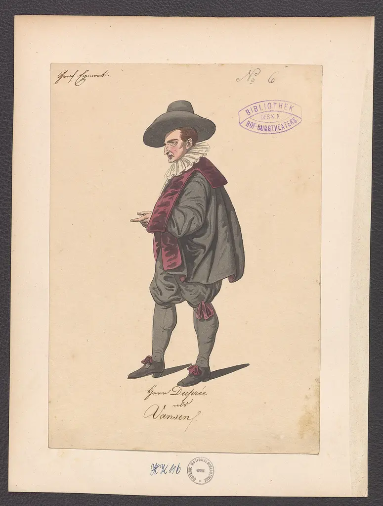 Egmont, Titel der Serie: Figurinen des k.k. Hof-Burgtheaters