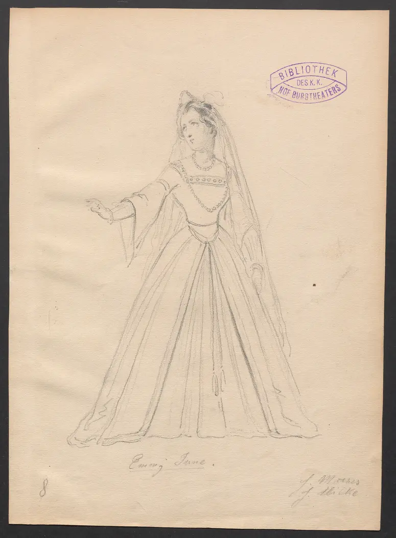 Katharina Howard, Titel der Serie: Figurinen des k.k. Hof-Burgtheaters