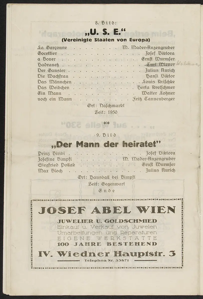 Rund um den Mittelpunkt, Theater und Kabarett Hölle