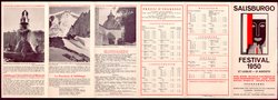Salzburger Festspiele 1950, Titel in Vorlageform: Salisburgo Festival 1950, Verweis auf Stücktitel: Fidelio, Verweis auf Stücktitel: Romeo und Julia, Verweis auf Stücktitel: Raub der Lukrezia, Verweis auf Stücktitel: Don Giovanni, Verweis auf Stücktitel: Zauberflöte, Verweis auf Stücktitel: Capriccio, Verweis auf Stücktitel: Jedermann, Verweis auf Stücktitel: Der Verschwender, Verweis auf Stücktitel: Was ihr wollt