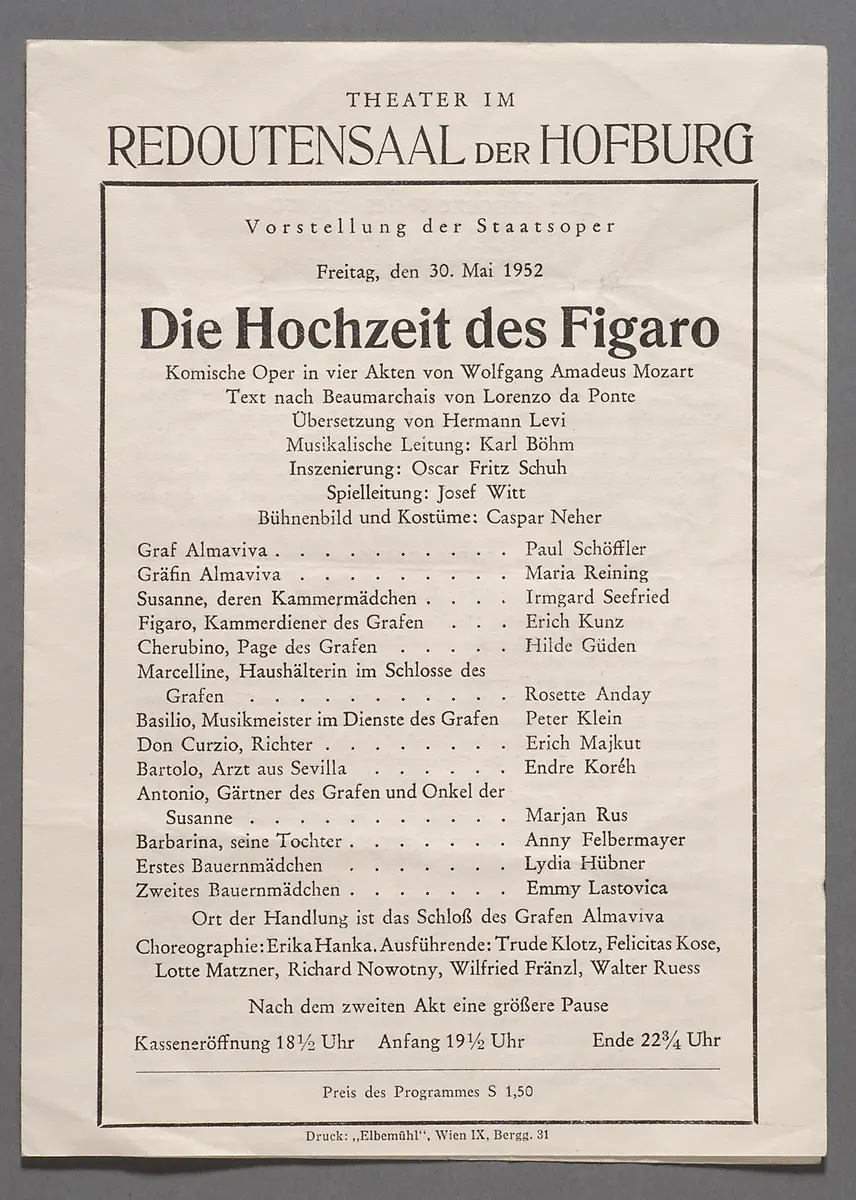 Die Hochzeit des Figaro