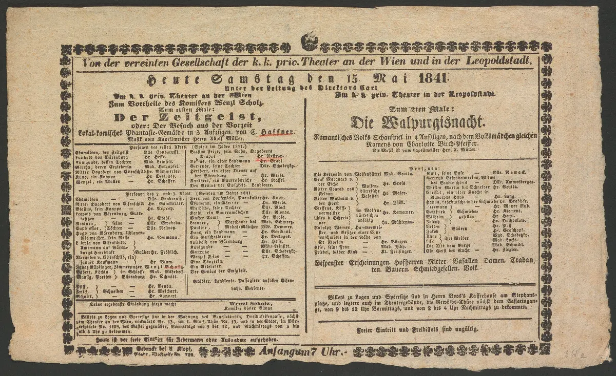 Der Zeitgeist, oder Der Besuch aus der Vorzeit, Die Walpurgisnacht