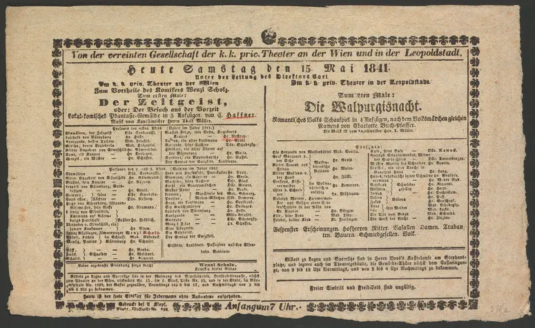 Der Zeitgeist, oder Der Besuch aus der Vorzeit, Die Walpurgisnacht