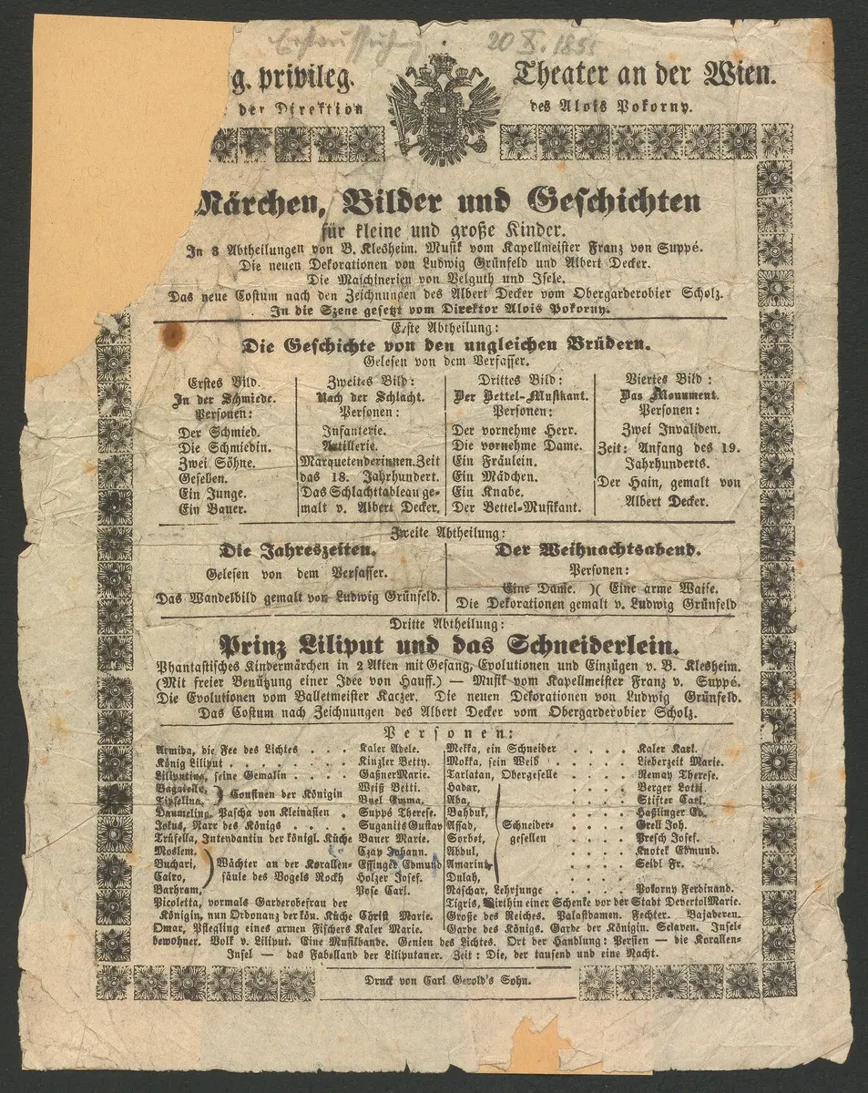 Märchen, Bilder und Geschichten für kleine und große Kinder, Die Geschichte von den ungleichen Brüdern, Prinz Liliput und das Schneiderlein