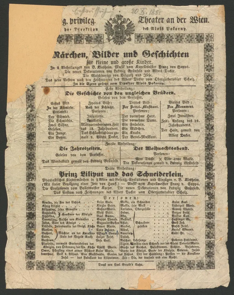 Märchen, Bilder und Geschichten für kleine und große Kinder, Die Geschichte von den ungleichen Brüdern, Prinz Liliput und das Schneiderlein