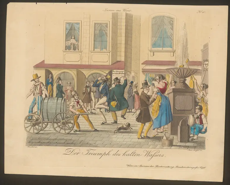 Der Triumph des kalten Wassers, Titel der Serie: Wiener Scene, Name der Zeitschrift: Wiener Theaterzeitung