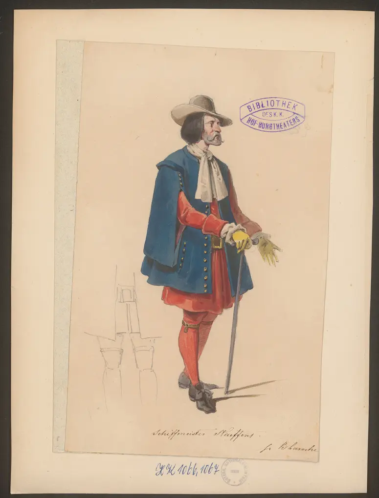 Bezahlte Schuld, Titel der Serie: Figurinen des k.k. Hof-Burgtheaters