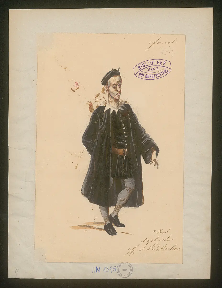 Faust 1. Teil, Suchtitel: Faust I, Titel der Serie: Figurinen des k.k. Hof-Burgtheaters