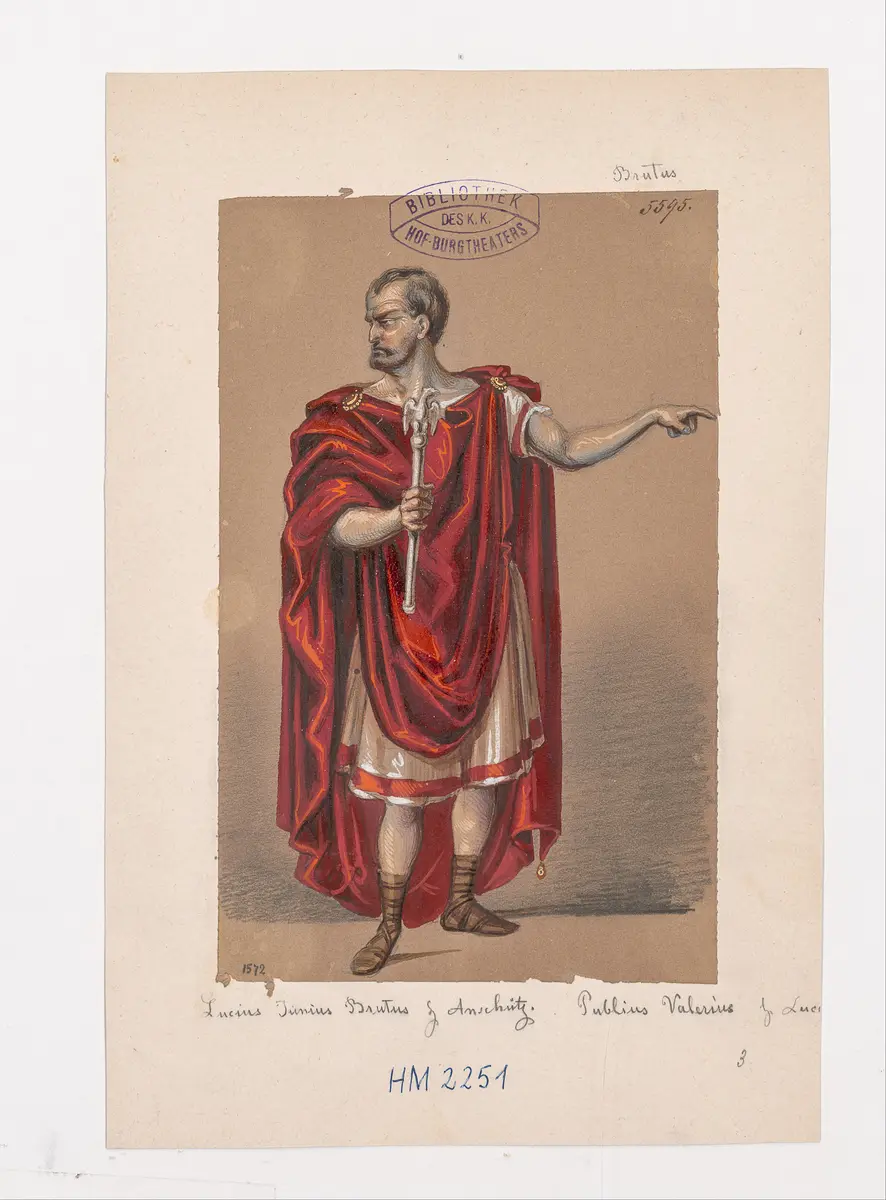 Brutus und sein Haus, Titel der Serie: Figurinen des k.k. Hof-Burgtheaters