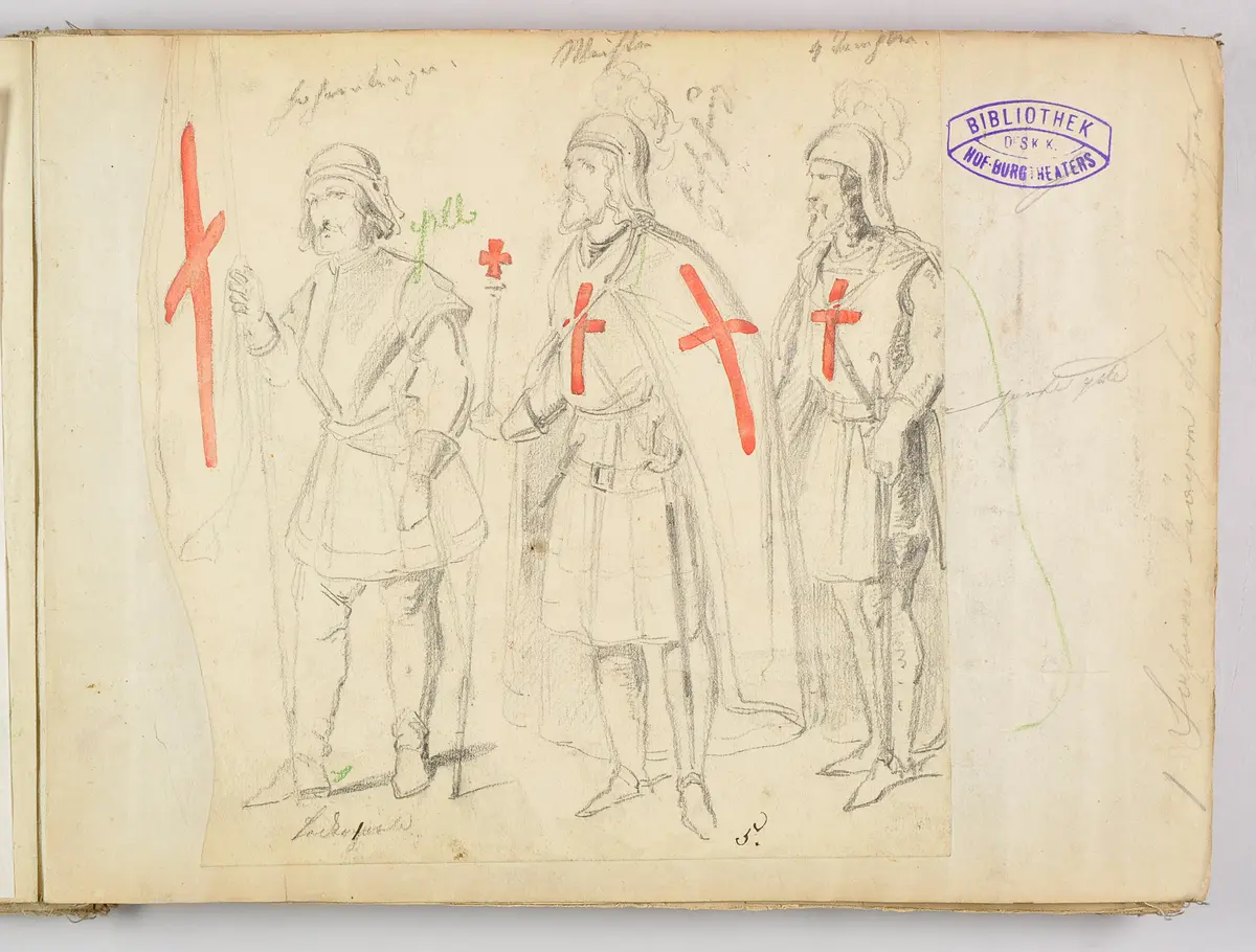 Die Jungfrau von Orleans, Titel der Serie: Figurinen des k.k. Hof-Burgtheaters