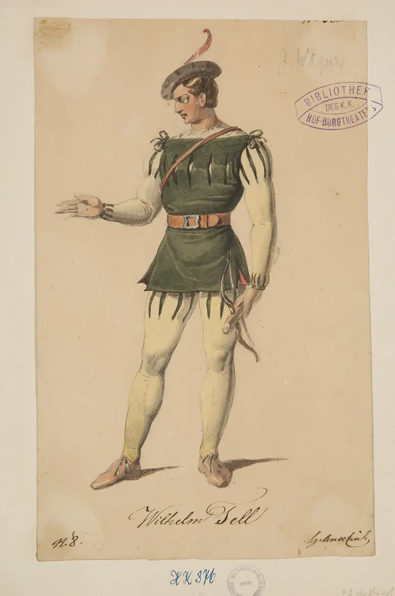 Wilhelm Tell, Titel der Serie: Figurinen des k.k. Hof-Burgtheaters