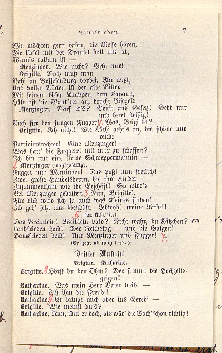 Landfrieden. Deutsche Komödie in drei Aufzügen
