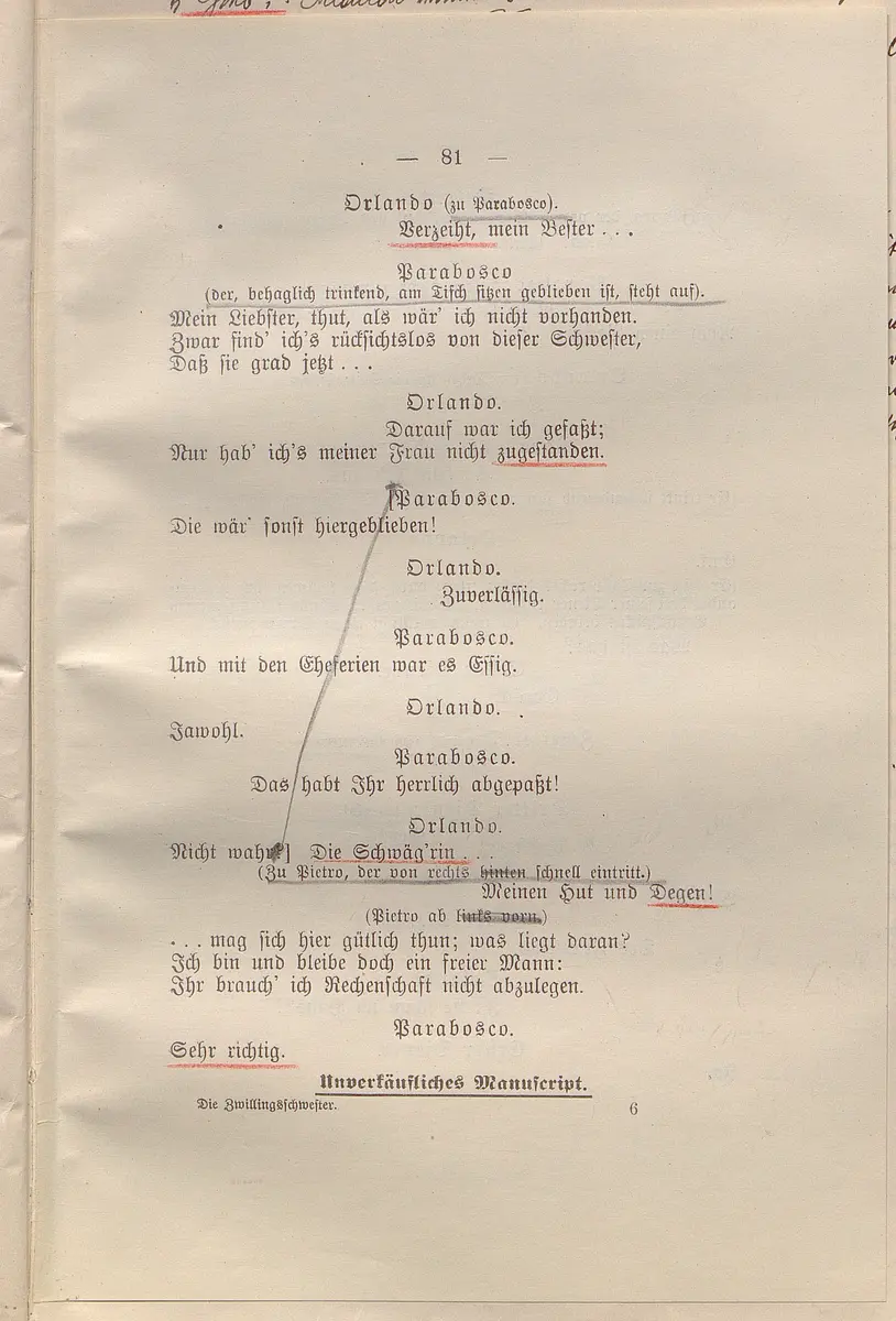 Die Zwillingsschwester.