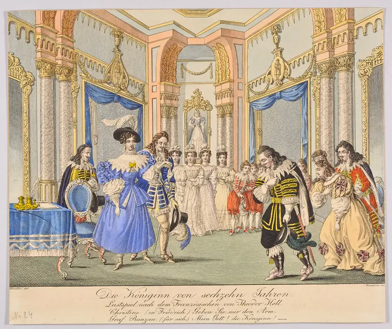 Die Königin von sechzehn Jahren, Titel der Serie: Theatralische Bilder-Gallerie, Name der Zeitschrift: Wiener Theaterzeitung