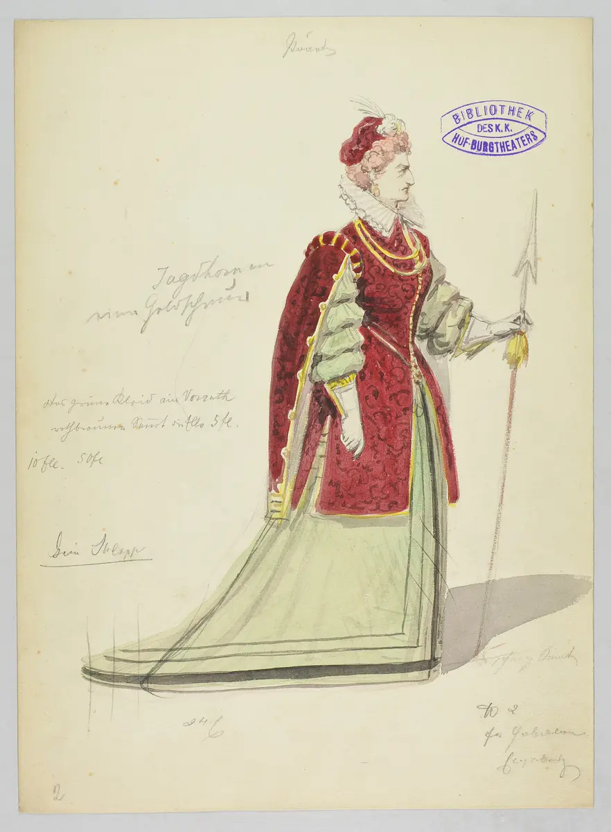 Maria Stuart, Titel der Serie: Figurinen des k.k. Hof-Burgtheaters