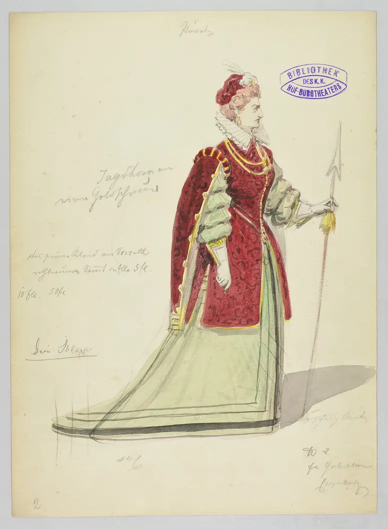 Maria Stuart, Titel der Serie: Figurinen des k.k. Hof-Burgtheaters