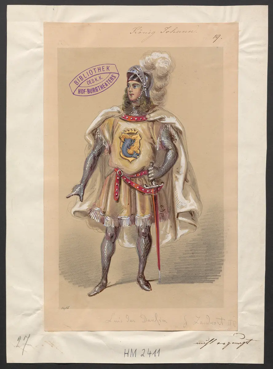 König Johann, Originaltitel: King John, Titel der Serie: Figurinen des k.k. Hof-Burgtheaters