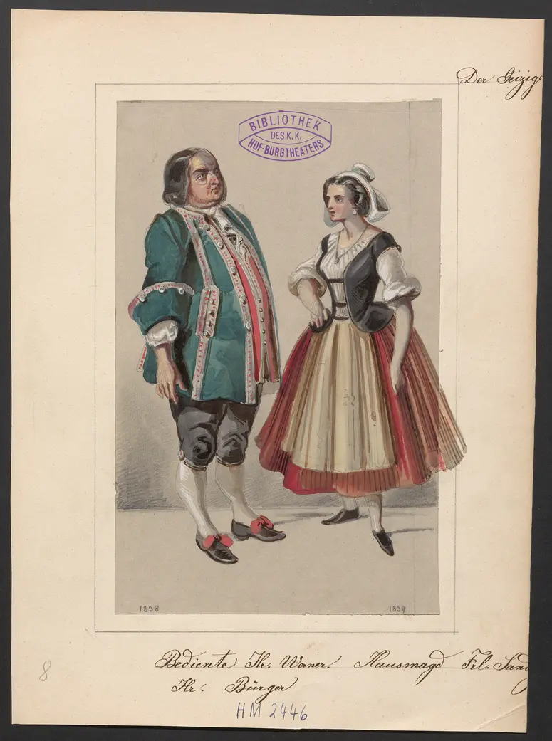 Der Geizige, Originaltitel: L'Avare, Titel der Serie: Figurinen des k.k. Hof-Burgtheaters
