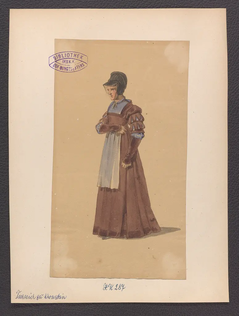 Das Turnier zu Kronstein, oder Die drei Wahrzeichen, Titel der Serie: Figurinen des k.k. Hof-Burgtheaters