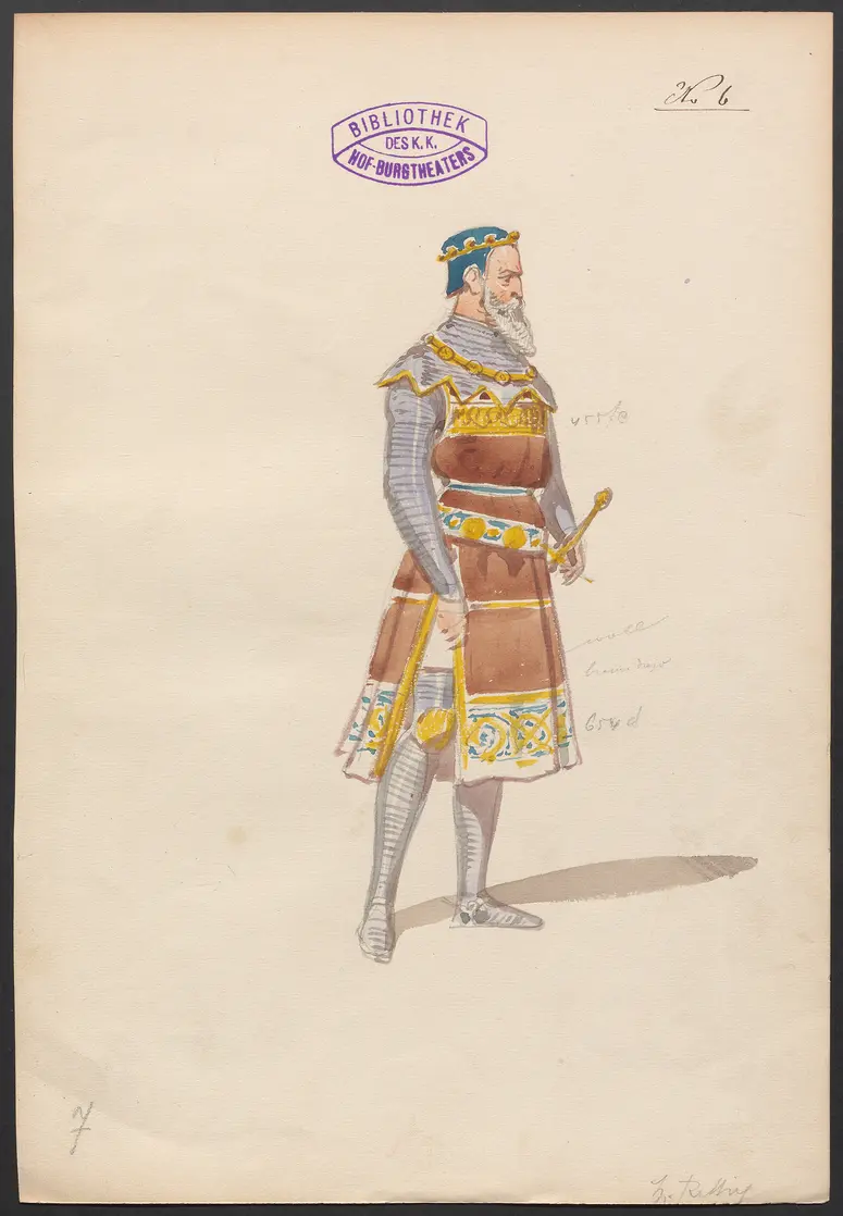 Lady Gloster, Titel der Serie: Figurinen des k.k. Hof-Burgtheaters