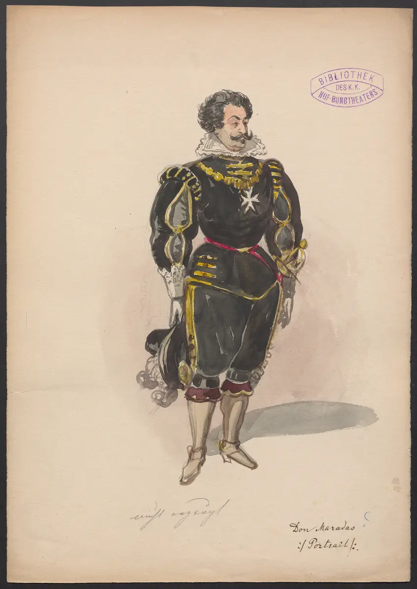 Die Piccolomini, Titel der Serie: Figurinen des k.k. Hof-Burgtheaters