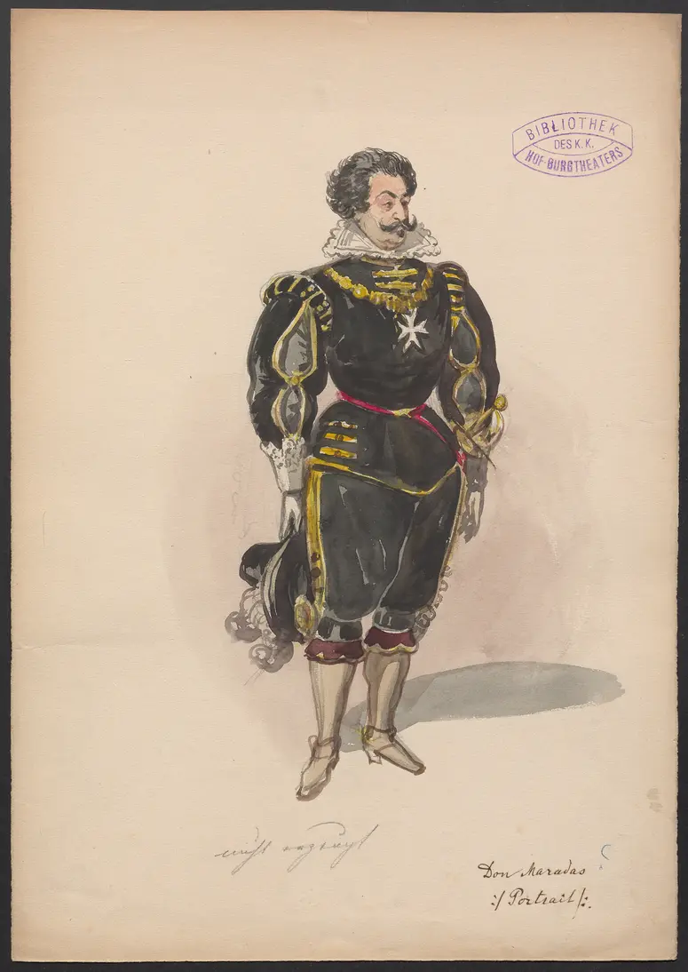 Die Piccolomini, Titel der Serie: Figurinen des k.k. Hof-Burgtheaters
