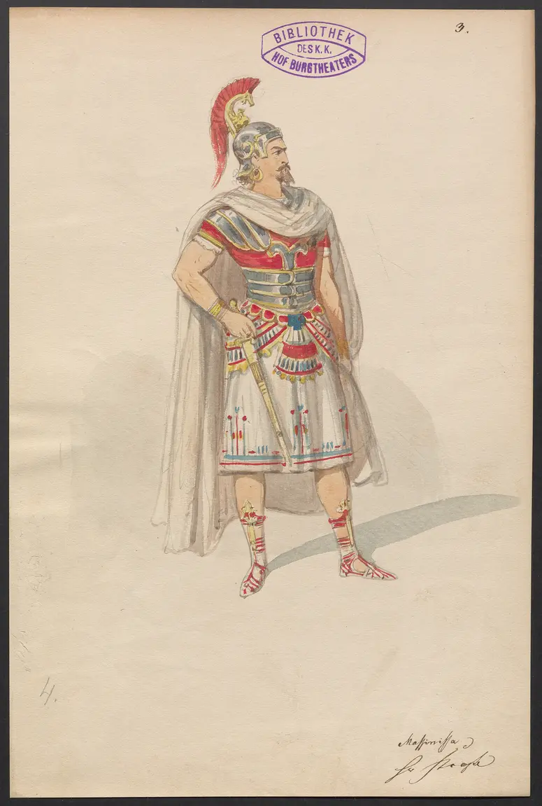 Sophonisbe, Titel der Serie: Figurinen des k.k. Hof-Burgtheaters