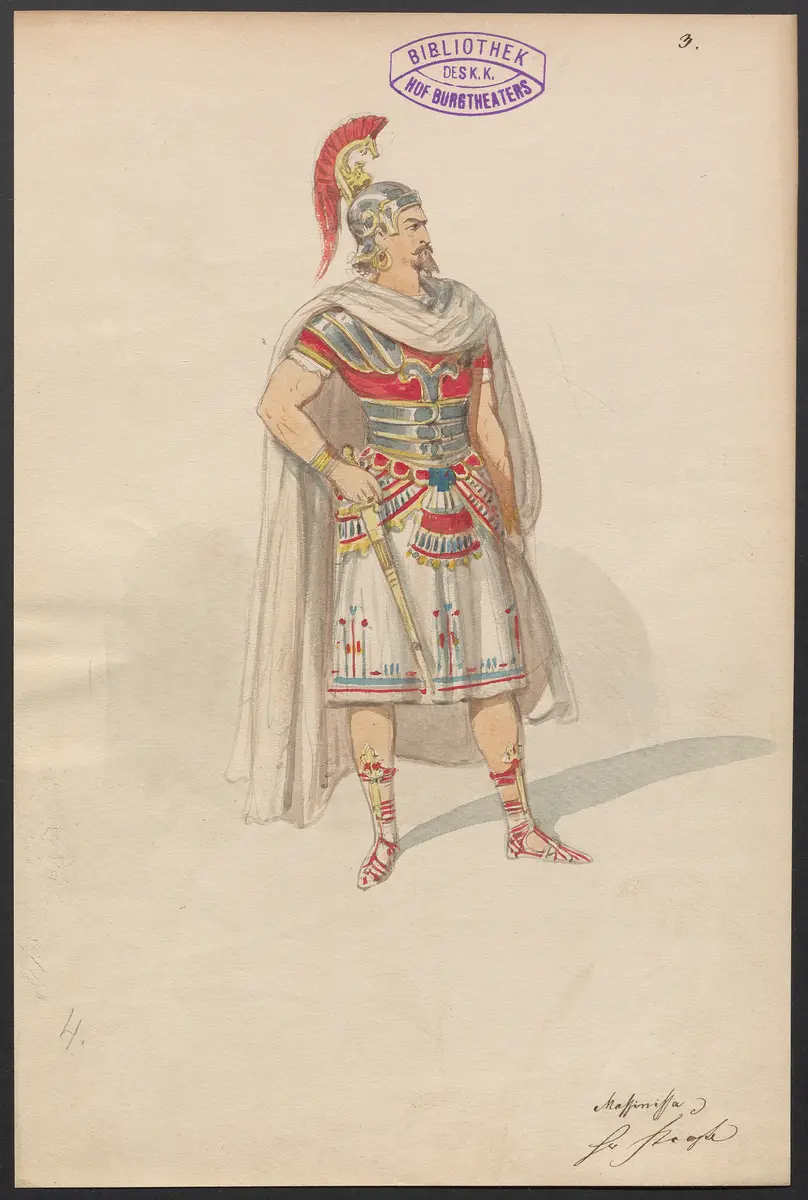 Sophonisbe, Titel der Serie: Figurinen des k.k. Hof-Burgtheaters