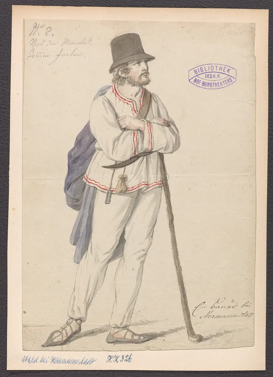 Der Wald bei Hermannstadt, Titel der Serie: Figurinen des k.k. Hof-Burgtheaters