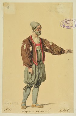 Wilhelm Tell, Titel der Serie: Figurinen des k.k. Hof-Burgtheaters