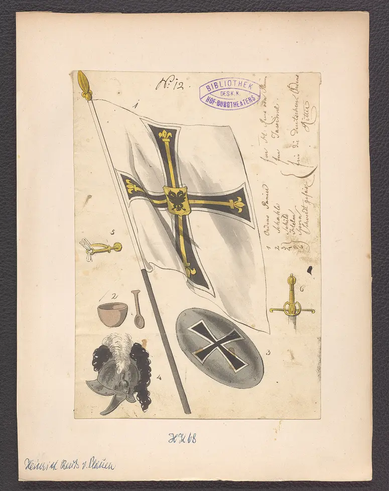 Heinrich Reuß von Plauen, oder Die Belagerung von Marienburg, Titel der Serie: Figurinen des k.k. Hof-Burgtheaters