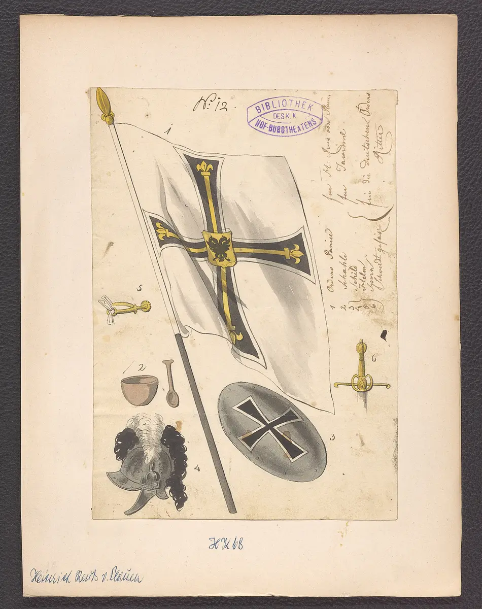 Heinrich Reuß von Plauen, oder Die Belagerung von Marienburg, Titel der Serie: Figurinen des k.k. Hof-Burgtheaters