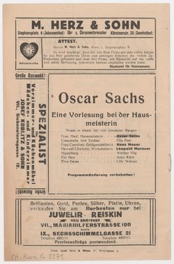 Rolandbühne, Brüderlein fein, Eine Vorlesung bei der Hausmeisterin