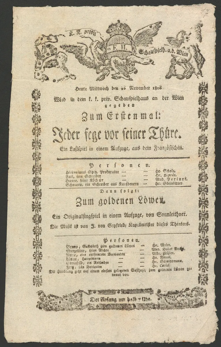 Jeder fege vor seiner Thüre, Zum goldenen Löwen