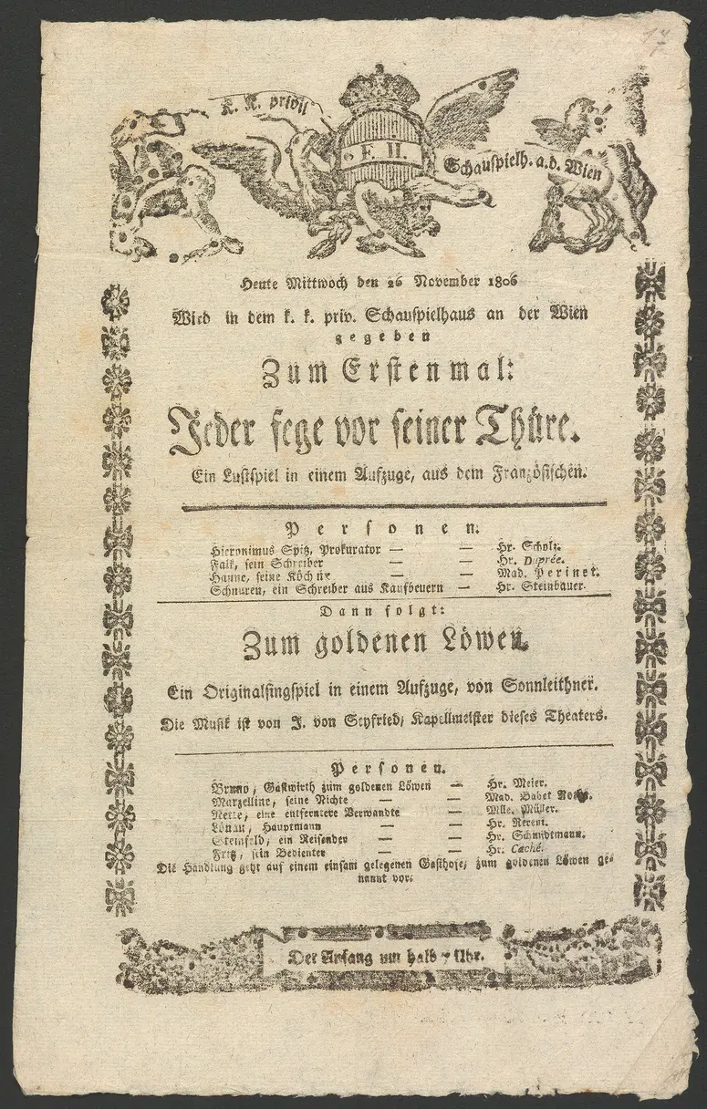 Jeder fege vor seiner Thüre, Zum goldenen Löwen