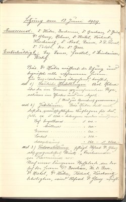 Protokolle der Ausschusssitzungen des Vereines des Deutschen Volkstheaters in Wien
