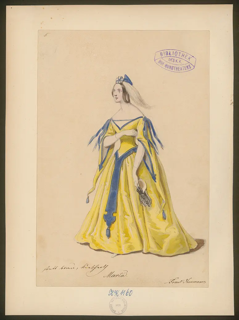 Verbot und Befehl, Titel der Serie: Figurinen des k.k. Hof-Burgtheaters