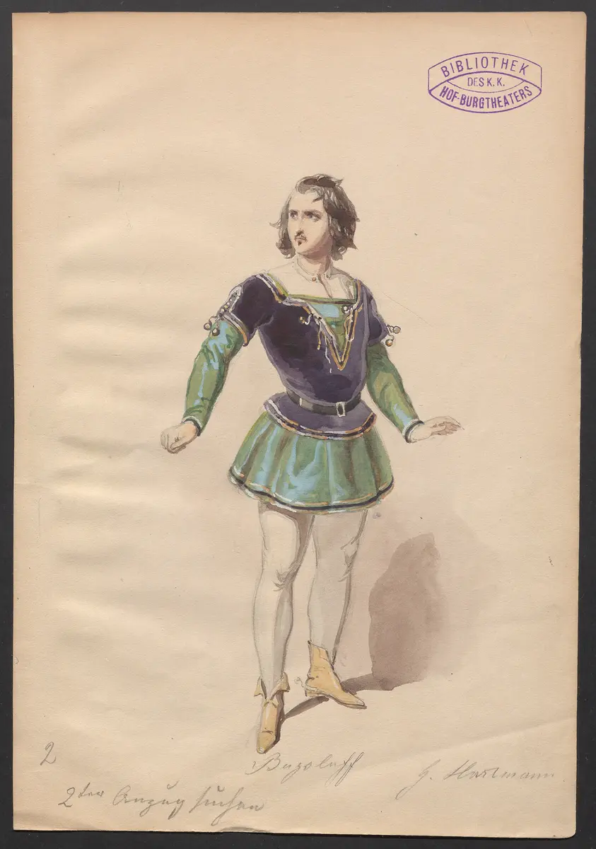 Hans Lange, Titel der Serie: Figurinen des k.k. Hof-Burgtheaters